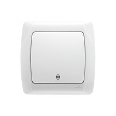 Вимикач VI-KO Carmen білий 1кл прохідний