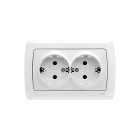 Розетка VI-KO двойна із заземленням