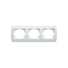 Рамка ELBI ZIRVE Fixline біла 3-на горизонтальна