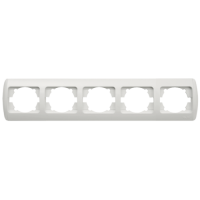 Рамка ELBI ZIRVE Fixline біла 5-на горизонтальна