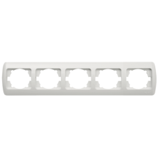 Рамка ELBI ZIRVE Fixline біла 5-на горизонтальна