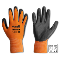 Рукавички захисні NITROX ORANGE нітрил, розмір 10, RWNO10