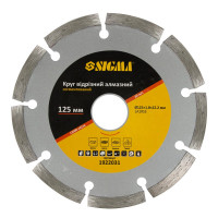 Круг відрізний алмазний сегментований Ø125×1.8×22.2мм SIGMA (1922031)