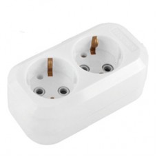 Колодка (2 елементи 16 А з заземленням)