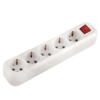 Колодка (5 елементи 16 А з заземленням + вимикач)