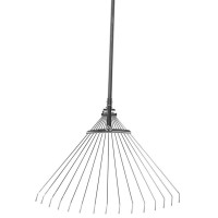 Граблі веєрні металеві з ручкою, 15 зубів, для листя, Словаччина Strend PRO