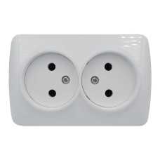 Розетка ALSU двойна без заземлення