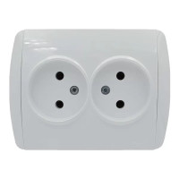 Розетка EL-BI двойна біла без з