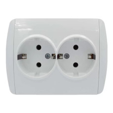 Розетка EL-BI двойна із заземленням