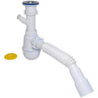 Сифон "Waterstal" 1 1/2 40 з одним відводом, з гнучкою трубою