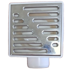 Трап душовий Ø50 нержавіюча сталь 10х10см кутовий