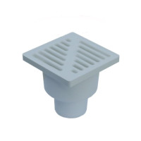Трап душовий Ø50 пластик 15х15см прямий