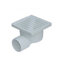 Трап душовий Ø50 пластик 10х10см кутовий